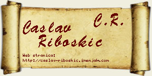 Časlav Riboškić vizit kartica